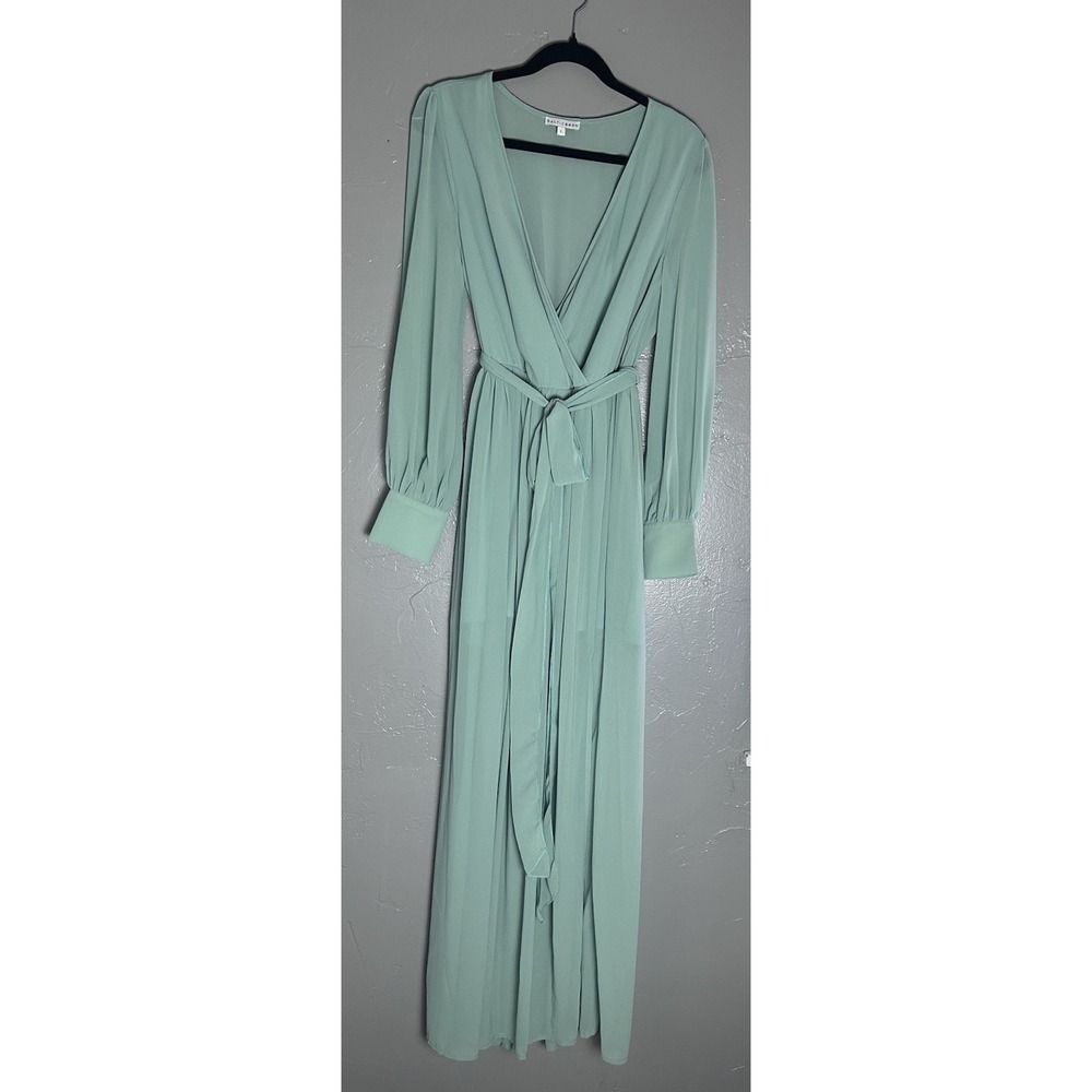 Women's Balticborn Mint Green Long Maxi Gown‎ Size V Neckline Size L Bridesmaid